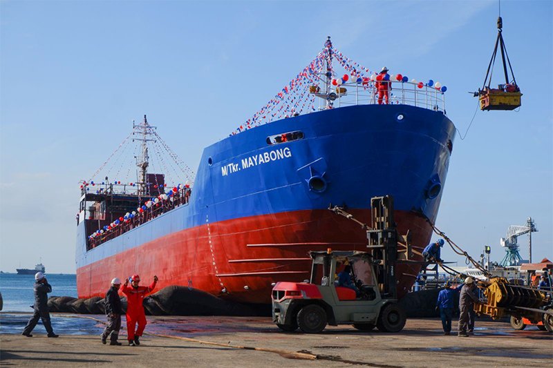 Herma Shipyard Inc Launched A Newly Built Tanker The Philippine Source